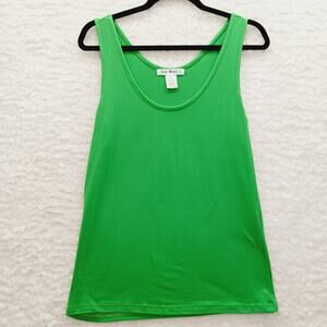 Tank Top Kelly Green Soft Girl Y2K Core Layer Minimalist Street Casual Size XL